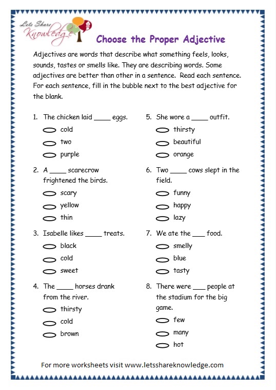Adjectives Year 2 Worksheet Free Printable Adjectives Worksheets