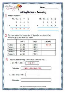 Grade 2 Maths Worksheets Adding Numbers Renaming