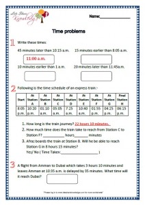 Grade 2 Maths Worksheets Time Problems