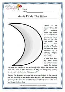 Annie finds the moon grade 1 comprehension