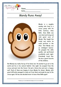 Mandy runs away grade 1 comprehension