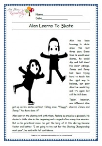 alan learns skate grade 1 comprehension