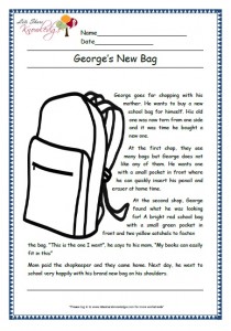 georges new bag grade 1 comprehension