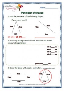 perimeter of shapes grade 2 maths