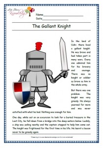 the gallant knight grade 1 comprehension