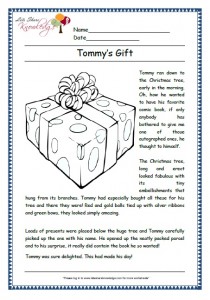 tommys gift grade 1 comprehension