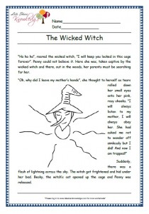 wicked witch grade 1 comprehension