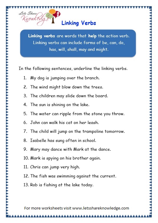 grade 3 grammar topic 14 helping verbs worksheets lets share knowledge