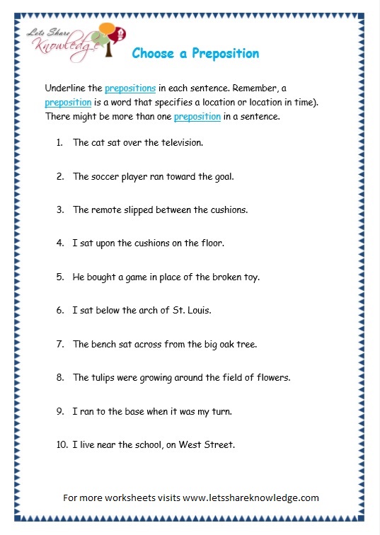 Sentence structure and parts of speech worksheets