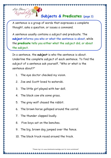 grade-3-grammar-topic-38-subjects-and-predicates-worksheets-lets