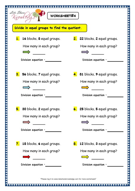  Division by Grouping worksheet 