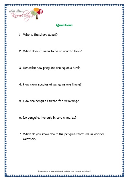  Questions worksheet