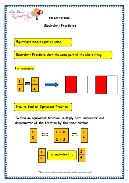 Equivalent Fractions