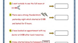Grade 3 Maths Worksheets: (8.4 Reading the Time in AM and PM)
