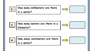 Grade 3 Maths Worksheets: (11.1 Measurement Facts)