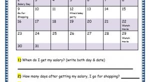 Grade 3 Maths Worksheets: (9.3 Problem Solving with Calendars)