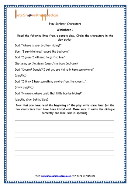 Play Script Writing Topics For Grade 4