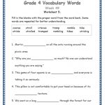 Grade 4: Vocabulary Worksheets Week 52 - Lets Share Knowledge