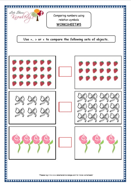  Kindergarten Comparing Numbers words in Sentences Printable Worksheets Worksheet