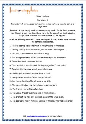 grade 5 worksheets lets share knowledge
