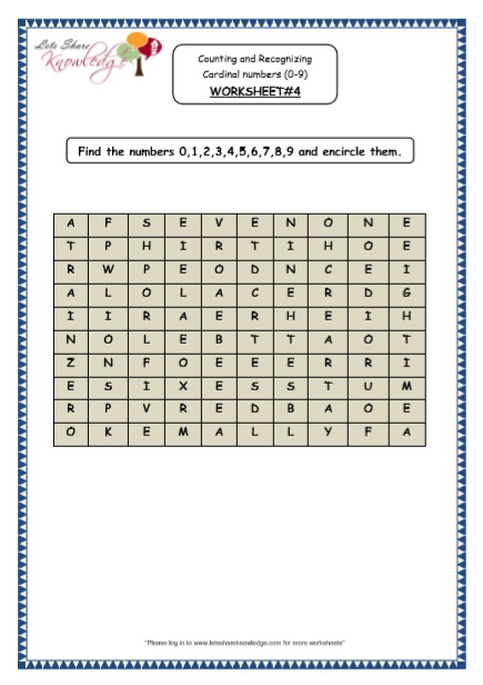  Kindergarten Counting and Recognizing Numbers words in Sentences Printable Worksheets Worksheet 
