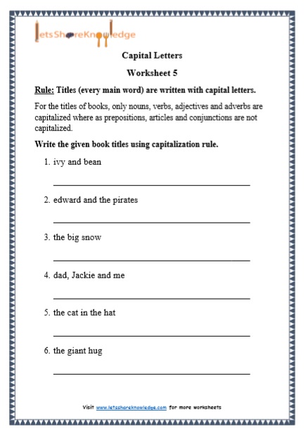 Worksheet Capital Letters Worksheets For Kindergarten