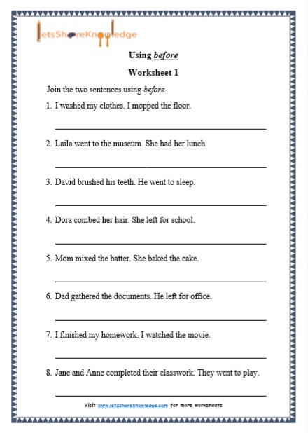 school worksheets for grade 1