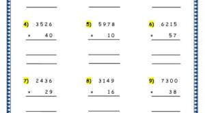 Multiplication of 4 digit number by a 2 digit number grade 4 maths resources printable worksheets topic