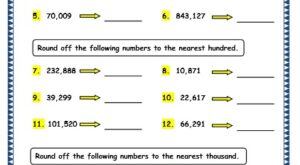 Rounding Off to the Nearest Ten, Hundred and Thousand grade 4 maths resources worksheets topic