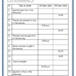 Grade 4 Maths Resources (7.1 Time – 12-hour & 24-hour Clock Printable ...