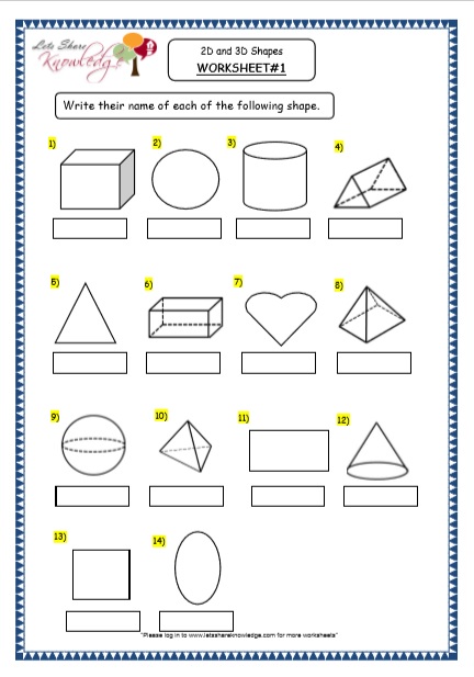 grade 4 maths resources 8 2 geometry 2d and 3d shapes printable worksheets lets share knowledge