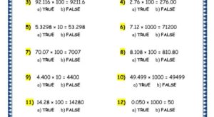 multiplication of decimals by 10, 100 and 1000 grade 4 maths resources prinatable worksheets