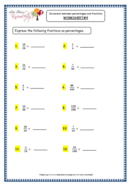 Grade 4 Maths Resources (4.2 Conversions between Fractions ...