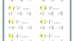 subtracting two fractions grade 4 maths resources printable worksheets w10