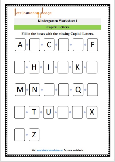 A Guide To Using Printable Kindergarten Worksheets Kindergarten 